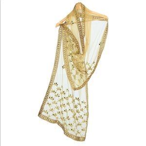 Gold embroidered shawl